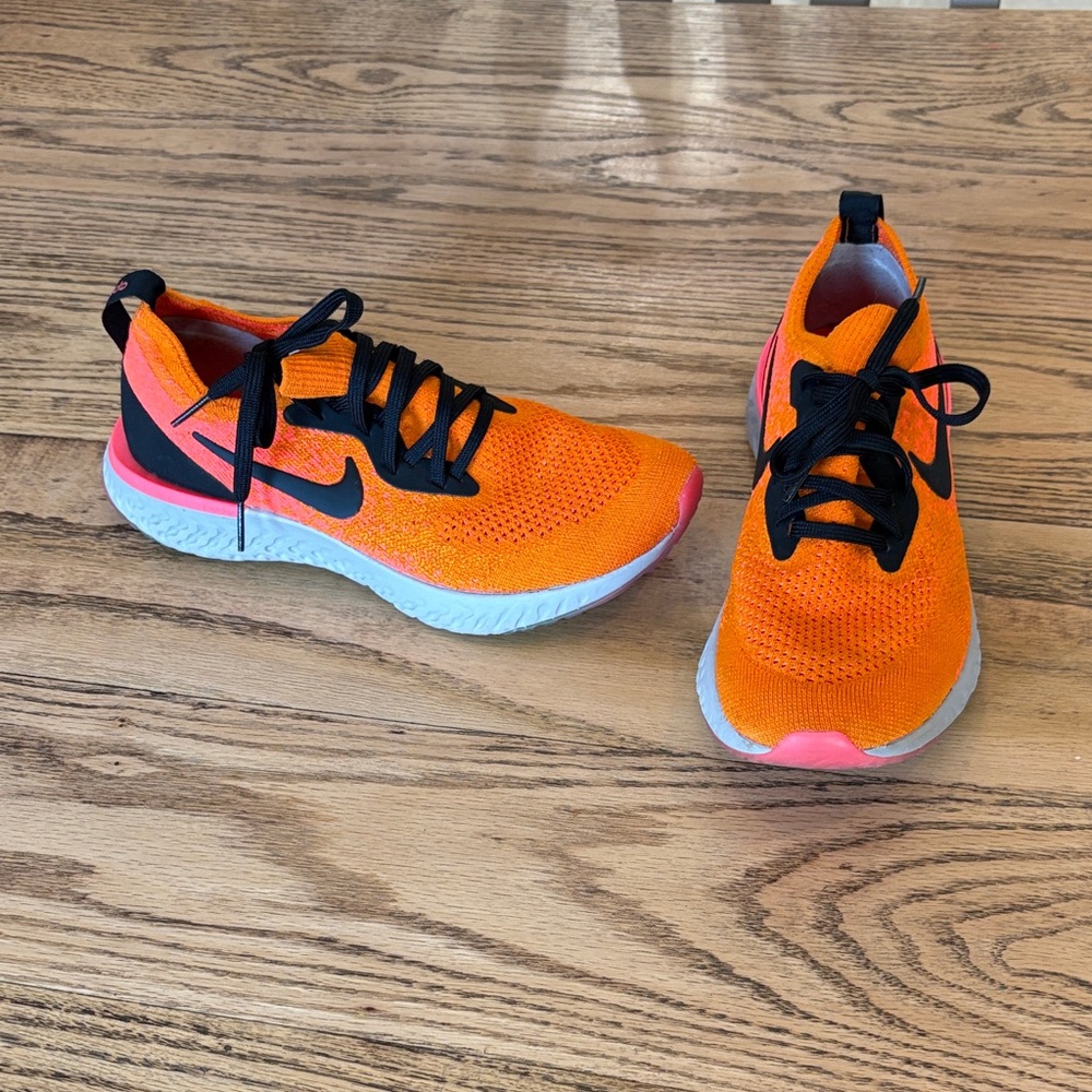 Nike Kids Orange and Pink Sneakers